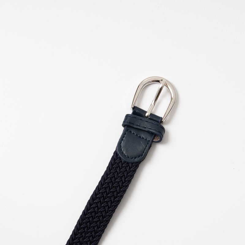 Smalt resårbälte, silver - marinblå