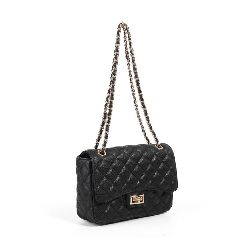 Daisy clutch svart med vattert mønster