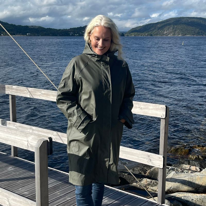 Regnkappa - olivgrön