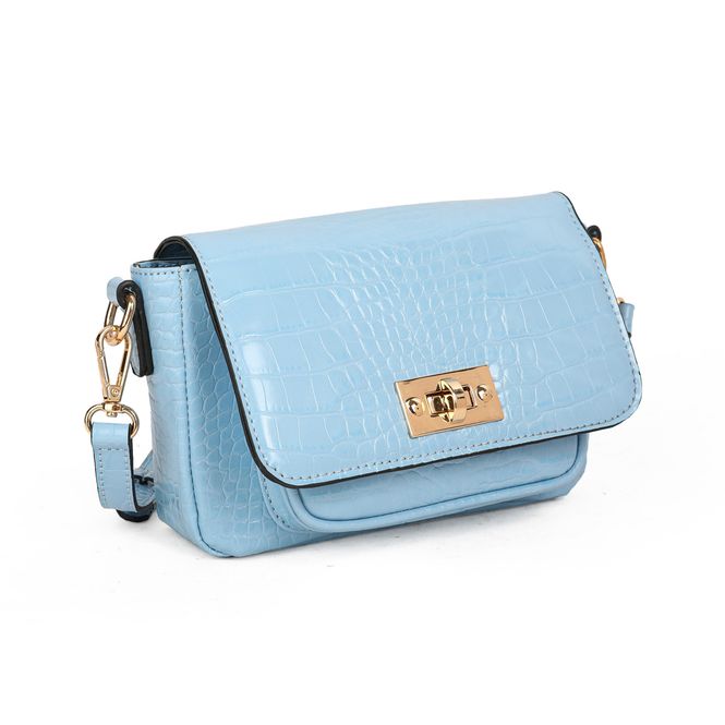 Huvudbild BEVERLY croco clutch - ljusblå