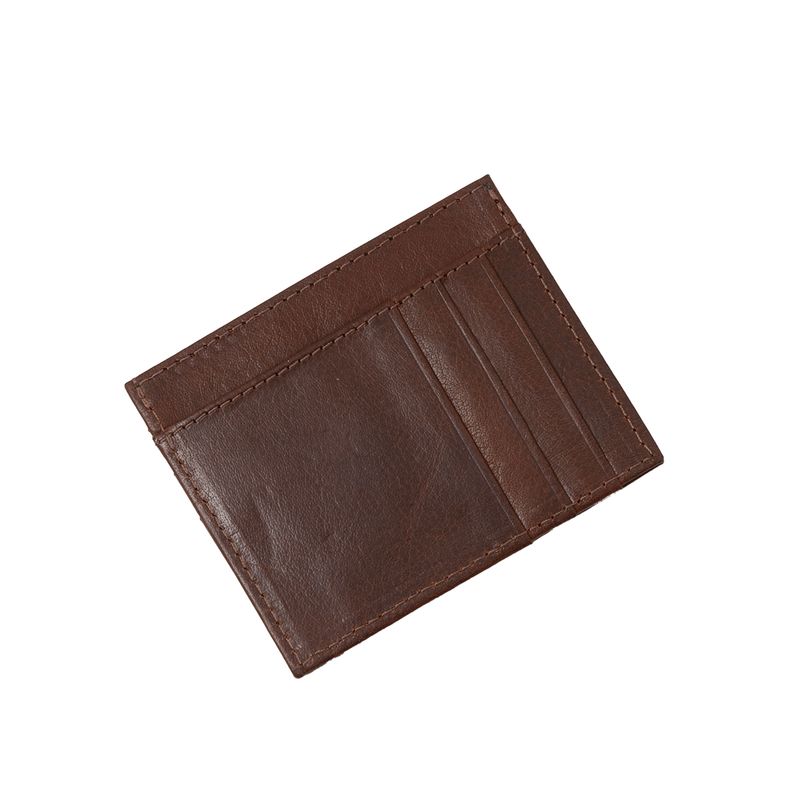 Kortholder i skinn - brun