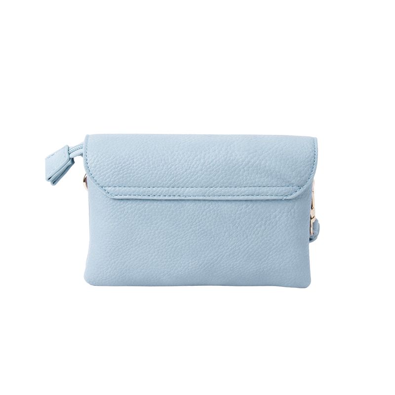DANIELLE clutch blå pastel i imitert skinn
