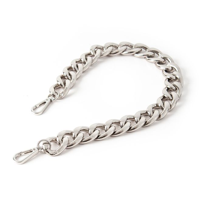 Huvudbild Axelrem kort länk - silverfärgad