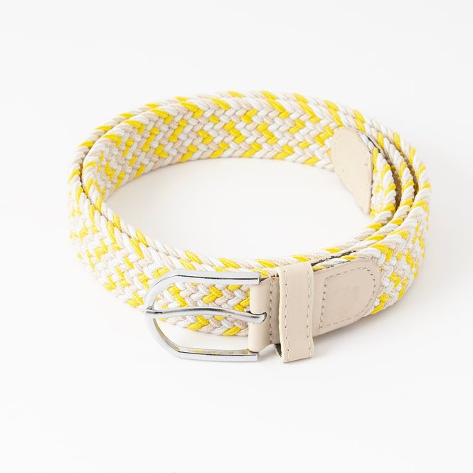 Huvudbild Stickat bälte flerfärgat, silver - gult