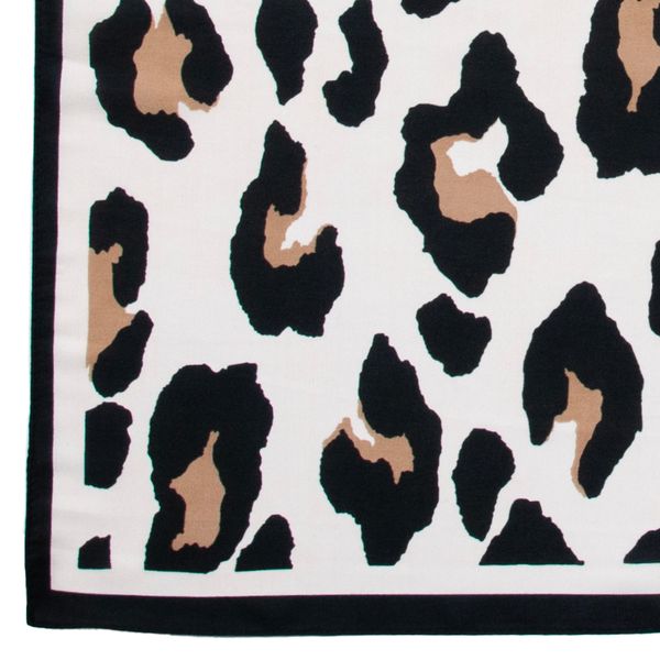 Huvudbild Liten scarf med djurmönster - Svart, vit, brun - ...