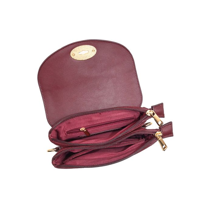 Huvudbild DANIELLE clutch vinröd i imiterat skinn