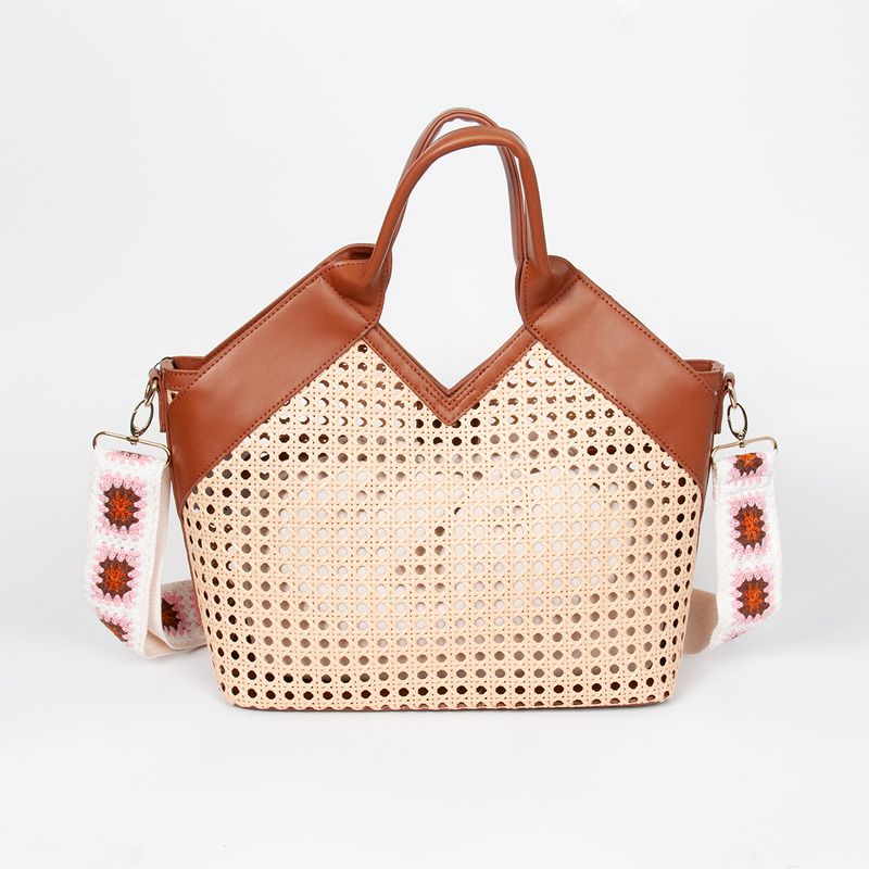 Inez shopper - cognac - rymlig och lätt väska