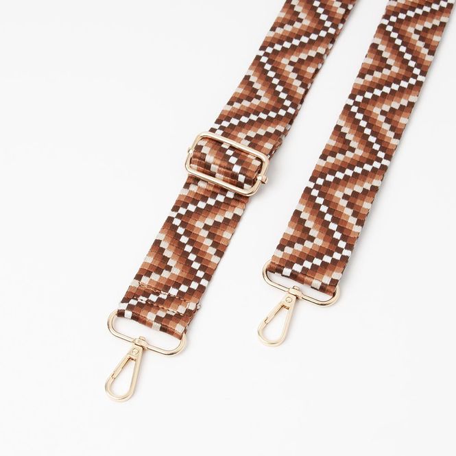 Huvudbild Axelrem brun och beige - väska rem med ...