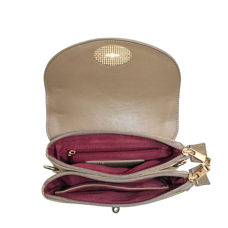 DANIELLE clutch med semsket look - beige