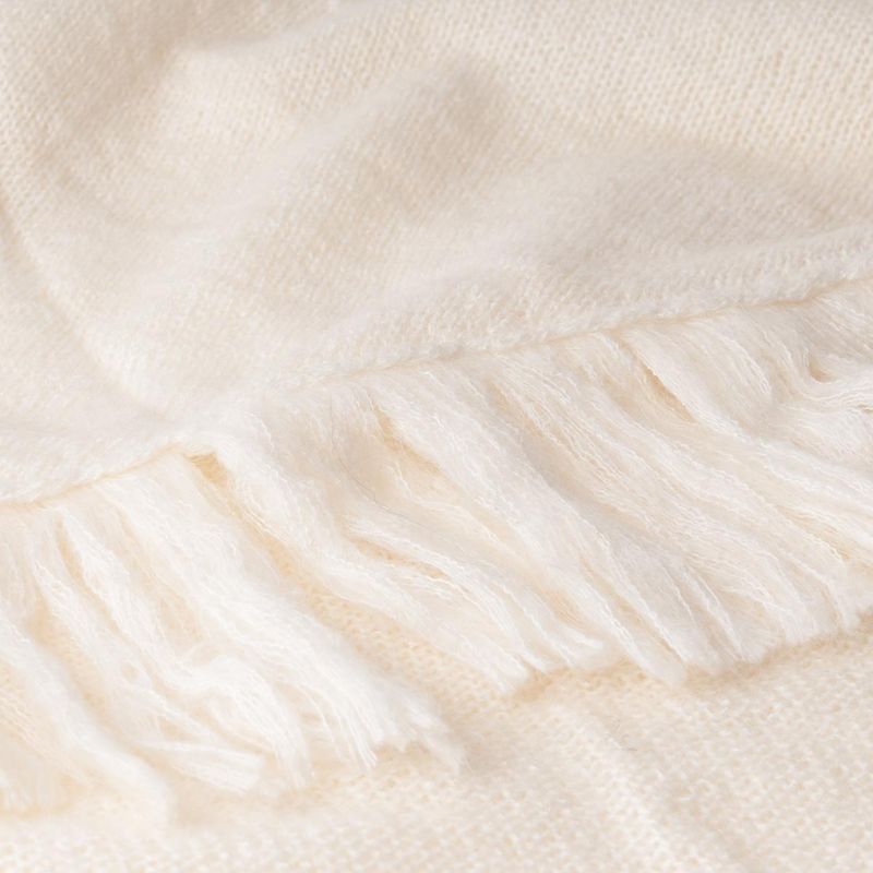 Sjal i mohairmix - offwhite