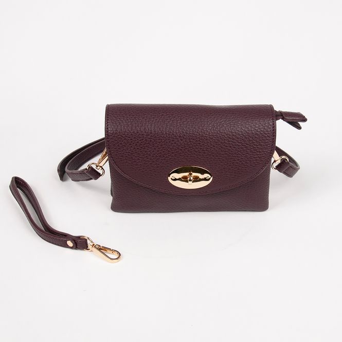 Huvudbild DANIELLE clutch vinröd i imiterat skinn