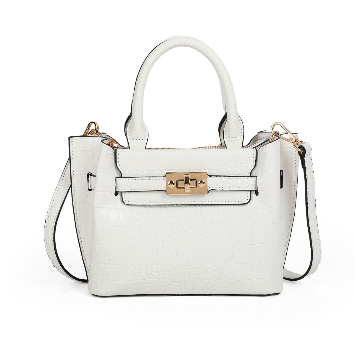 BONNIE croco bag - hvit