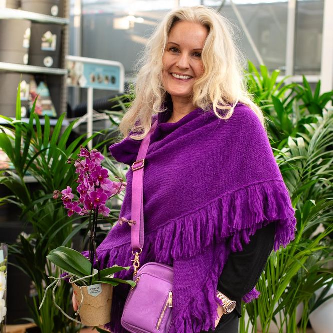 Huvudbild Sjal i mohairmix - lila