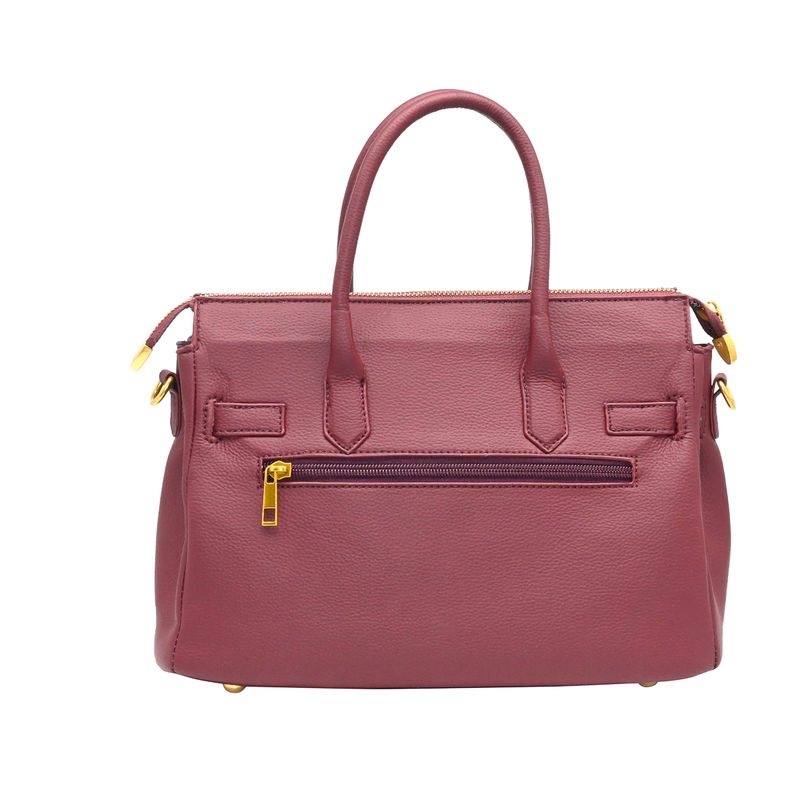 Havanna liten shopper - burgunder veske i imitert skinn
