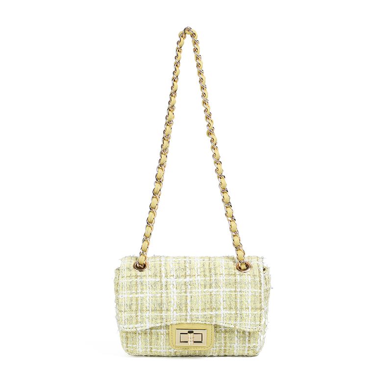EVITA Liten clutch med kedja - Ljusgul