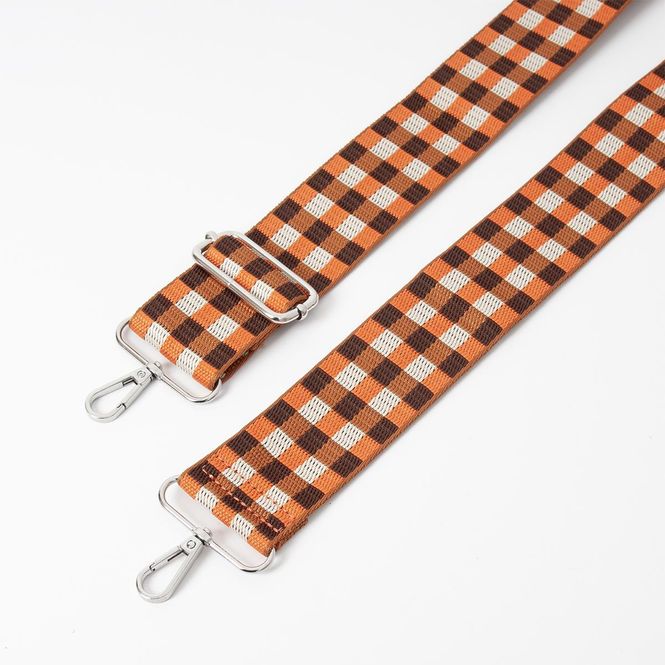 Huvudbild Rutig axelrem - konjak