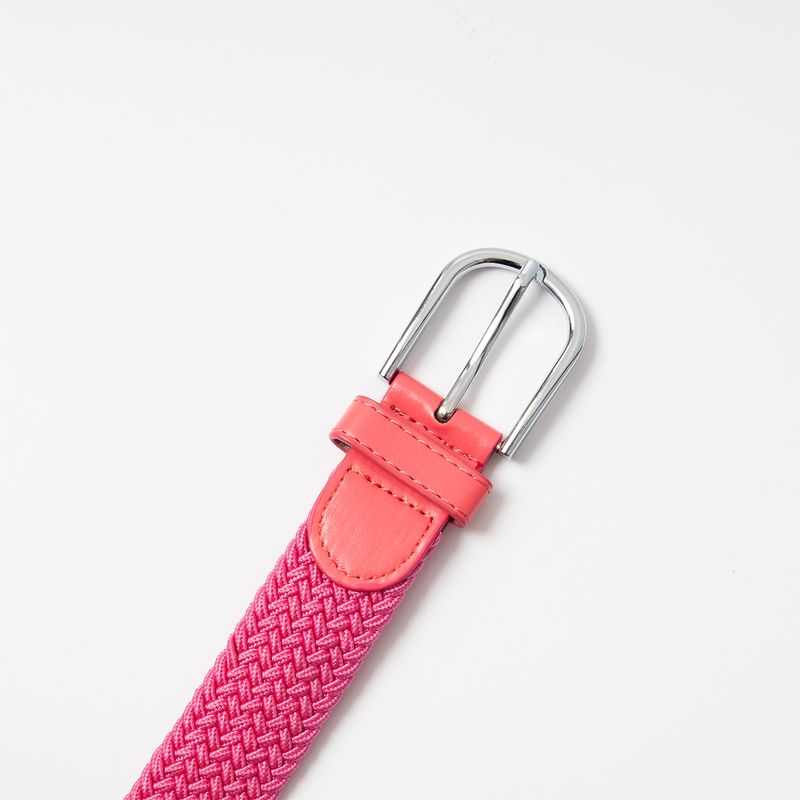 Stickat skärp, silver - rosa