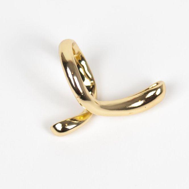 Huvudbild Sjalring i vågformad design – guldfärgad ...