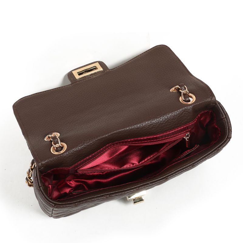 Daisy clutch brun med vattert mønster