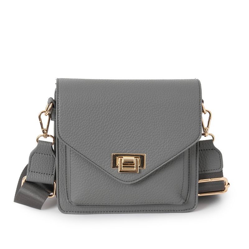 DUBLIN clutch med clipslås - grå