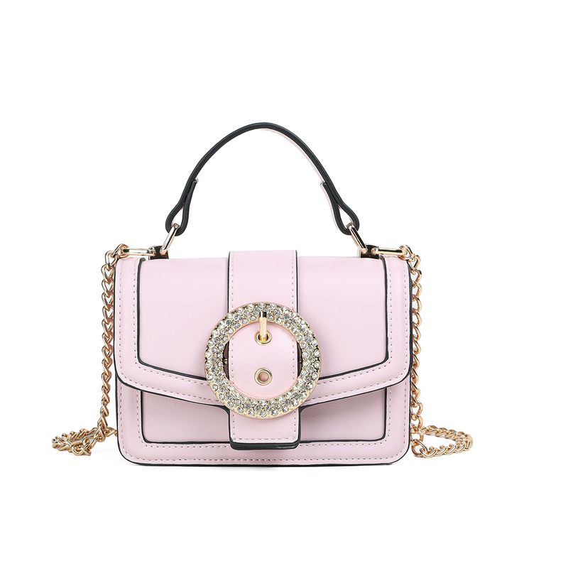 FELICIA Clutch med stor glitterspenne - lys rosa