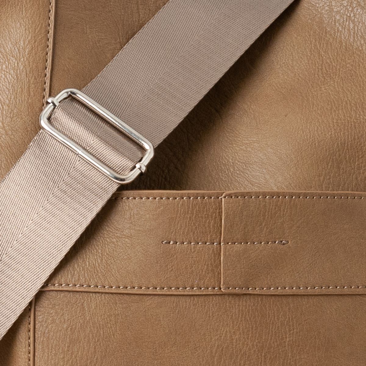 Anna stor crossbag - mørk beige