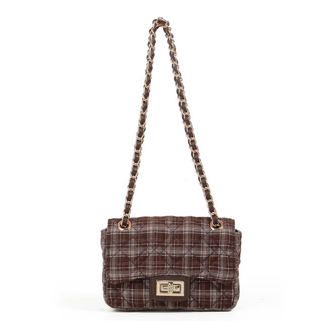 Huvudbild Evita liten clutch brunrutig