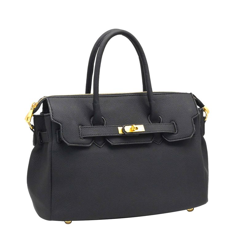 Havanna liten shopper gull - svart veske i imitert skinn