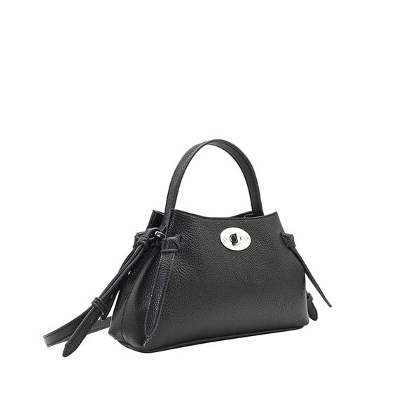 Huvudbild Hermine Svart väska i imitationsskinn med vridlås ...