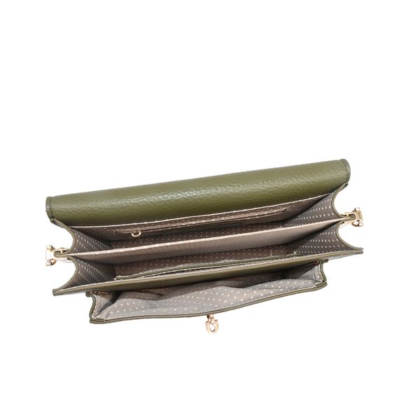 Bild på EMELY clutch med främre spänne - olivgrön