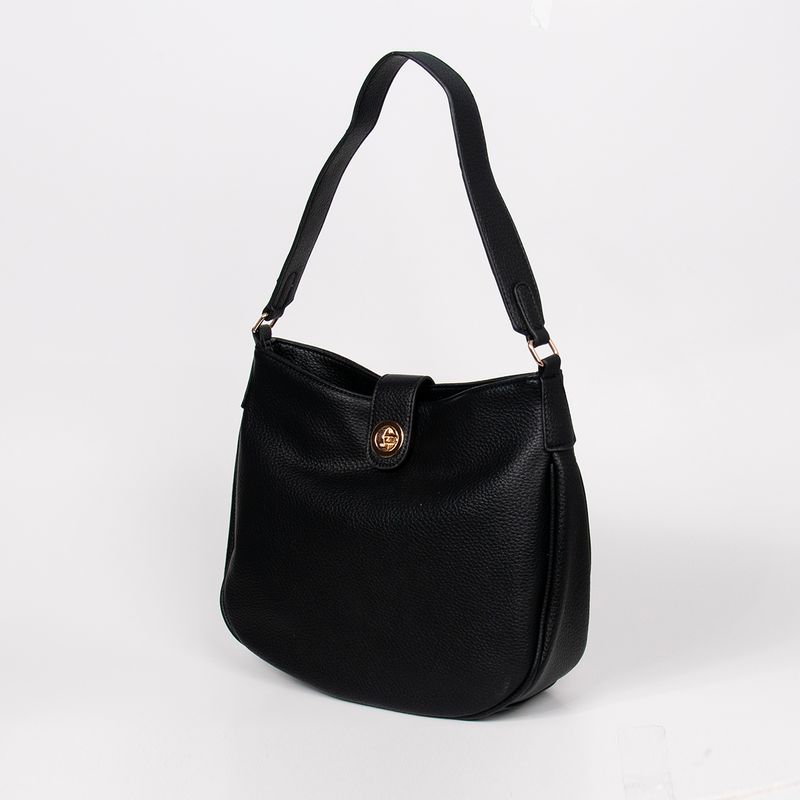 Iona ovalbag - svart - rymlig axelväska i tidlös design