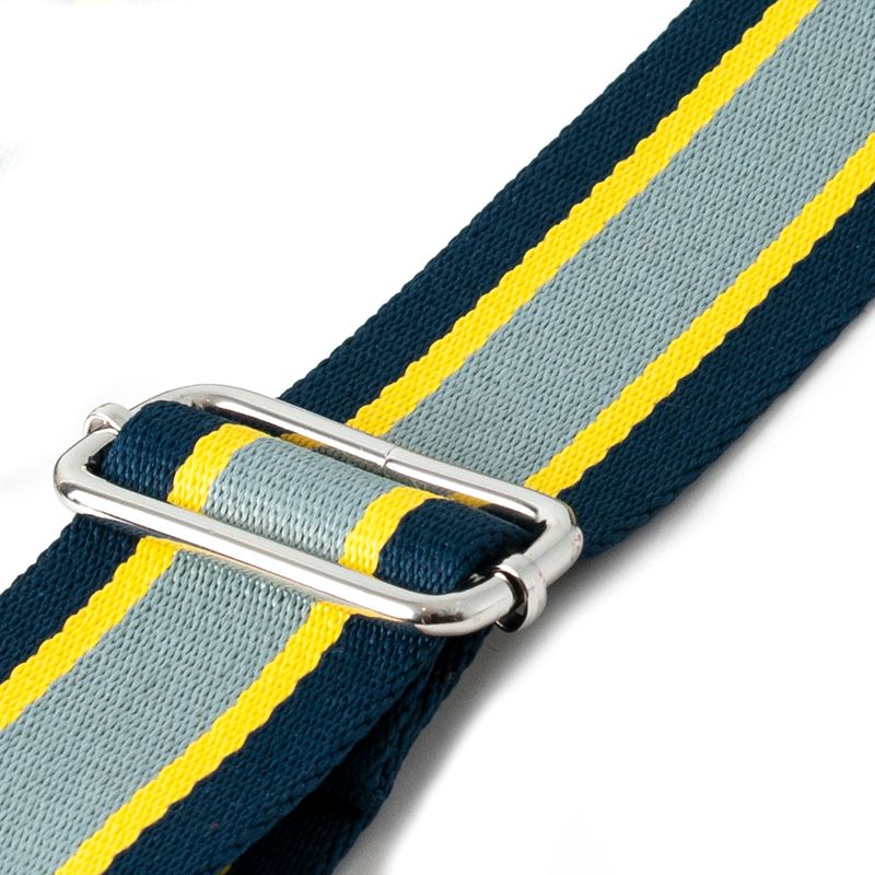 Randig axelrem - marin/gul